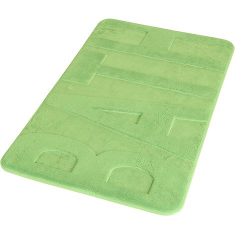 Tappeto memory foam verde 45x75 cm (1/3)