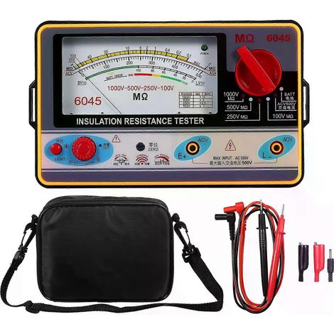 Testeur d'isolement numérique portable Megameter 0-2000MΩ 100V/250V/500V/1000V Haute précision (1/4)