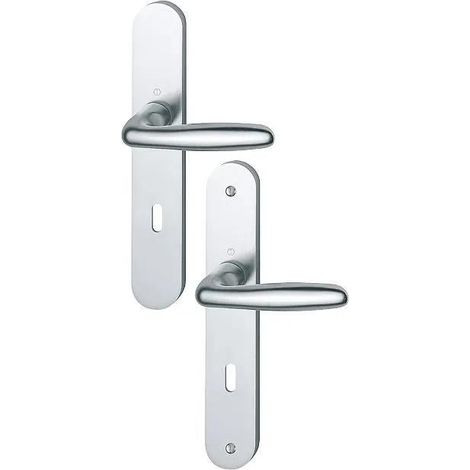 Hoppe VERONA llave L manija aluminio plata