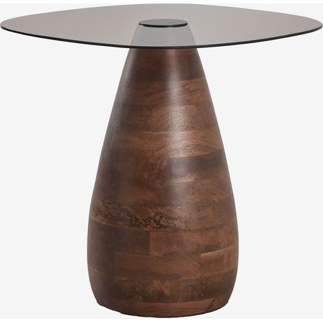 Mesa auxiliar cuadrada 50x50 cm en vidrio templado Mariana SKLUM       