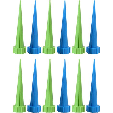 Lot de 12 arroseurs automatiques pour plantes en pot, dispositifs d'arrosage automatique à diffusion lente, piquets d'irrigation pour plantes d'intérieur et d'extérieur (1/5)