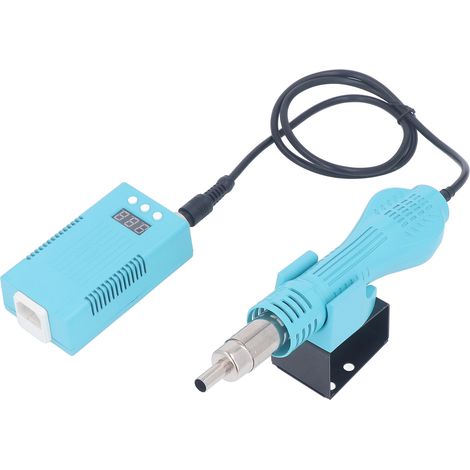 Kit pistolet à air chaud numérique avec écran LCD, 700 W, mini pistolet portable pour gaine thermorétractable, température réglable de 100 à 480 °C, 3 buses incluses, prise UE 220 V (1/5)