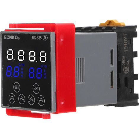 Relais temporisé avec affichage numérique LCD et support de montage, robuste et multifonctionnel, 110 V CA