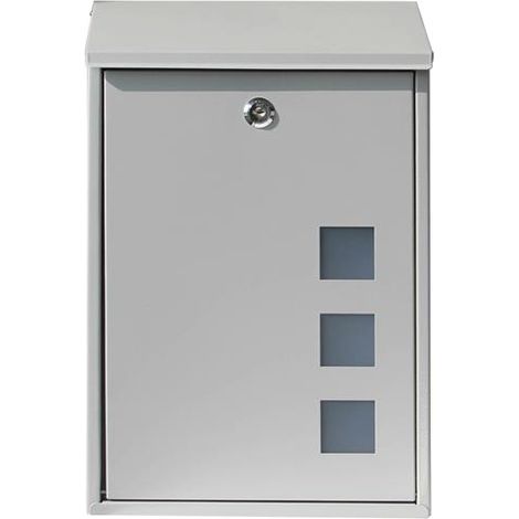 Galvanized Sheet Wall Mounted Mail Box Letter Box Silver (1/5)