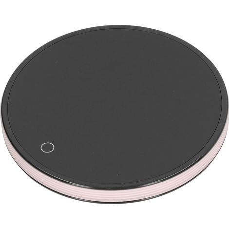 Chauffe-tasse électrique portable en alliage d'aluminium 18 W pour café, thé et lait, prise européenne 220 V, rose. (1/5)