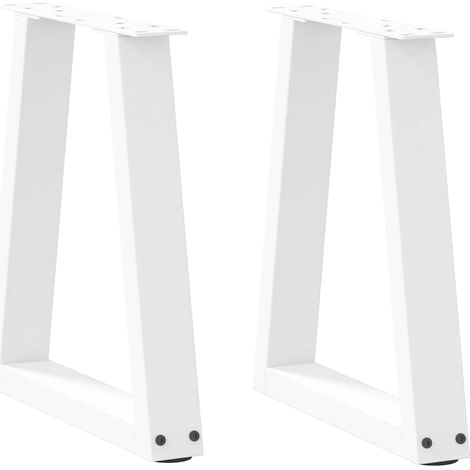 Couchtischbeine V-Form 2 Stück Weiß 38x(42-43,3) cm Stahl