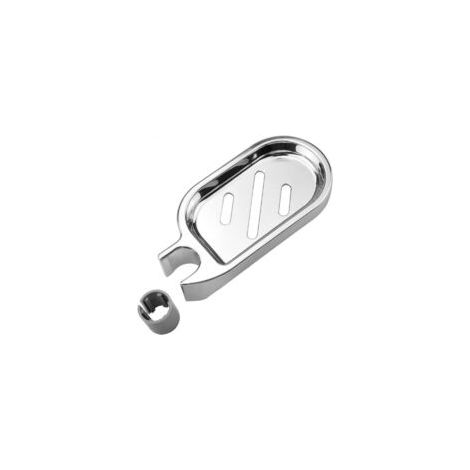 Jabonera de plástico ABS para barras de ducha de 22 mm - Crezuo