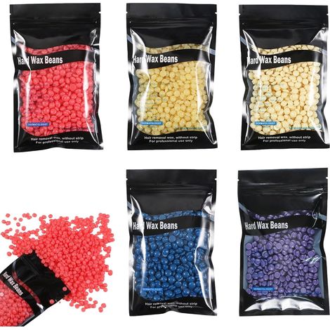 Cire Epilation 500g Perles de Cire Perle de Épilation à la Cires Chaude Cires d'Épilation en Douceur sans Rougeurs, Spéciale pour peaux Sensibles Homme Femme, Pelable, Visage, Bikini, Brésilien (1/5)