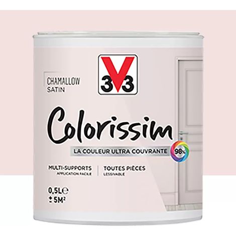 Peinture Multi-supports V33 Colorissim Satin Chamallow 0,5 L