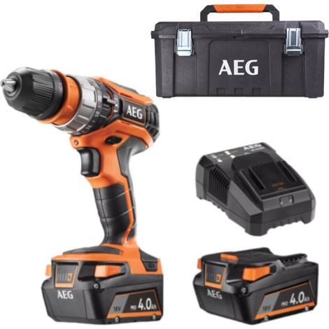 Kit trapano a percussione con 2 batterie al litio da 18V 4.0Ah valigia e set accessori
