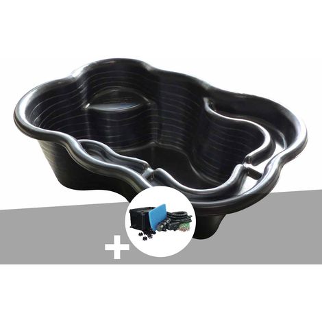 Bassin préformé Iris SI 1,09 m 240 L + filtre de berge/gravitaire Ubbink