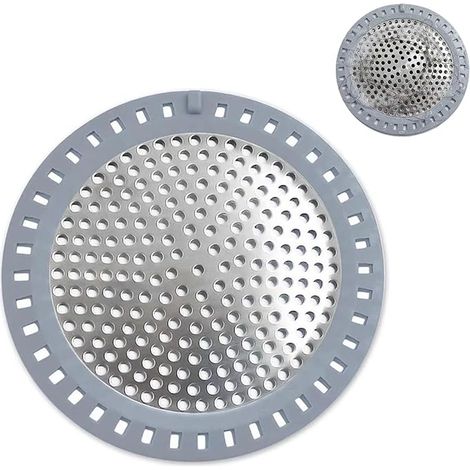 Shower Hair Catcher – 12 cm Stainless Steel Hair Filter with Flexible Edge, Universal Protection Against Clogs (1/5)