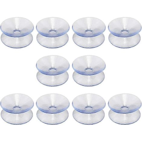 Ventouses double face compatibles avec les plateaux de table en verre, 10 sans crochet, multifonctionnelles, antidérapantes (30 mm) (1/5)