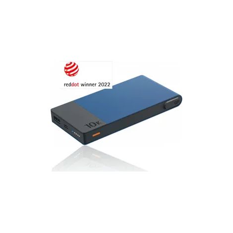 Power Bank in alluminio, 10.000mAh, Blu (1/4)