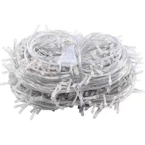 Guirlande lumineuse extérieure 100 LED blanc froid 10m lumières & noël (1/4)