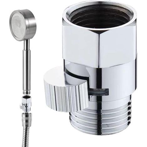 Válvula de cierre para ducha - Válvula para grifo de agua - Regulador de presión de agua - Conexión sin fugas - 30x30x40mm - Latón (1/5)