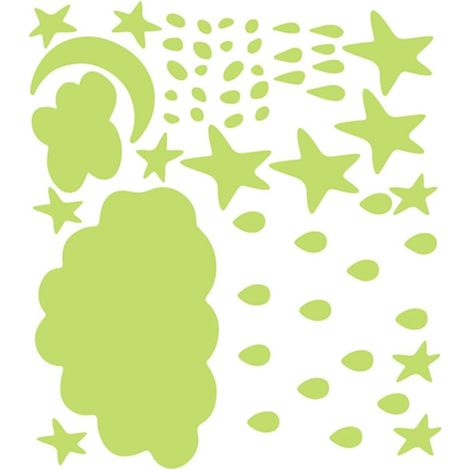 Stickers muraux lumineux en PVC TOYANDONA pour chambre d (1/5)