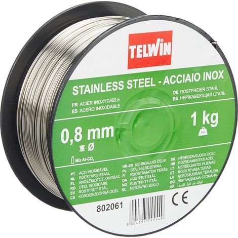 Bobina Filo Acciaio Inox Ø 0,8mm 1,0 Kg Telwin cod. 802061