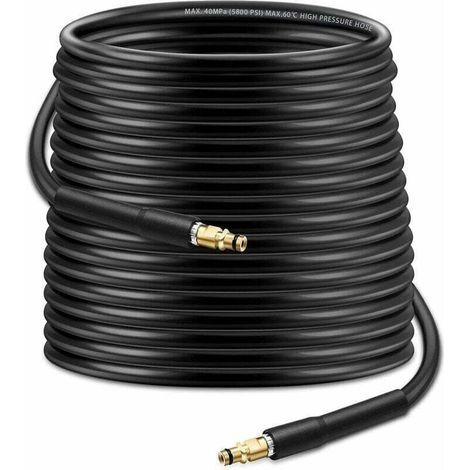 20m Tuyau de Nettoyage Haute Pression,Déboucheur de Canalisations Pour Nettoyeur Haute Pression K-ärcher,Compatible Avec K-archer K2 K3 K4 K5 K6 K7,Lavage de Voitures, Nettoyage de Motos