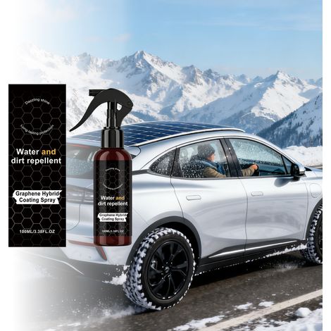 Automotive graphene coating spray protects car surfaces, providing hydrophobic care, a glossy finish, and improved visibility -- 100ml (1/5)