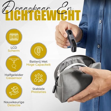 Compresseur d'air numérique rechargeable sans embout, compatible avec valves standard, pour France, Belgique et Pays-Bas (1/2)