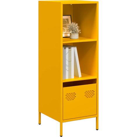 Highboard Senfgelb 35x39x103,5 cm Stahl