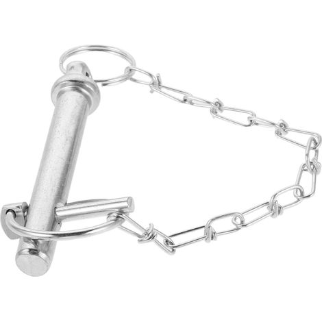 Pied d'appui de remorque, accessoires lourds, boulons de sécurité d'essieu avec chaîne, goupille de sécurité à ressort en métal robuste pour tracteur, remorque, montage rapide, longue durée (1/5)