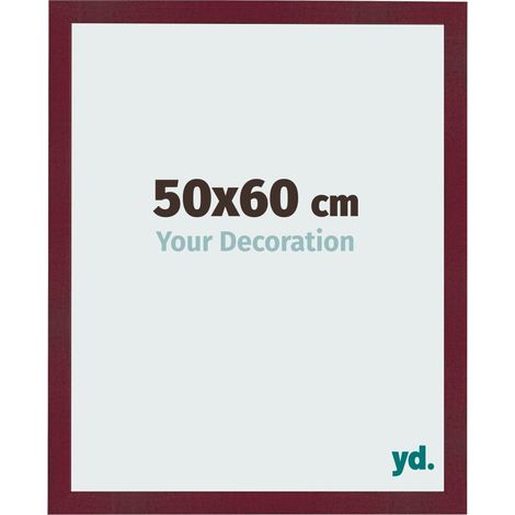 yd. - Cadre photo 50x60 - Vin Rouge Patine - MDF - Bologna