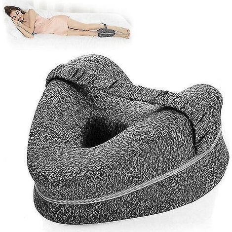 Herzförmiges orthopädisches Kissen zum Schlafen, dreieckiges Beinkissen mit Kniestütze, Kissen für Körper und bei Ischiasbeschwerden. (1/5)