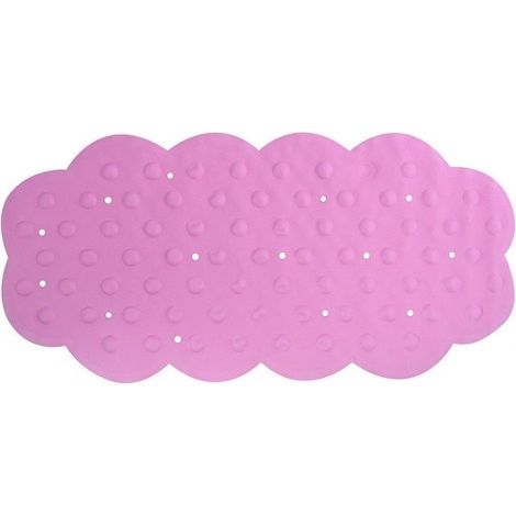 Tapis fond de baignoire Caoutchouc 44X92cm Rose MSV (1/3)