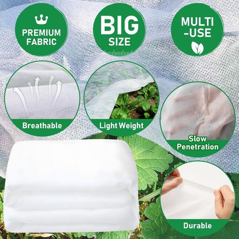 Bâche Hivernale Non Tissée Épaissie 2x5m - Voile de Protection Antigel pour Plantes, Arbres Fruitiers et Potager - Couverture Isolante Jardin-lsw (1/4)