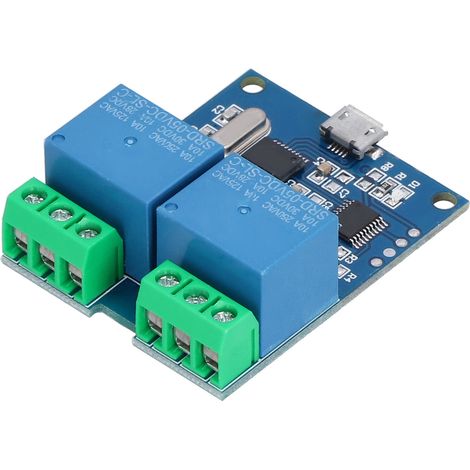 Module de relais, commutateur de commande Intelligent USB Durable, haute performance, 2 voies, avec LED pour la Protection contre les surintensités (1/5)