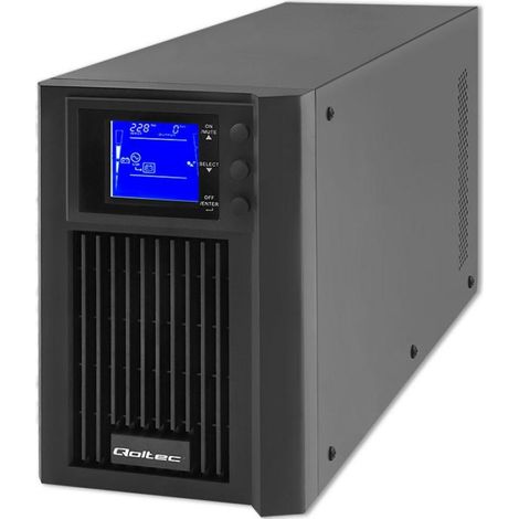 Qoltec Zasilacz awaryjny UPS On-line  Pure Sine Wave  2kVA  1.6kW  LCD  USB