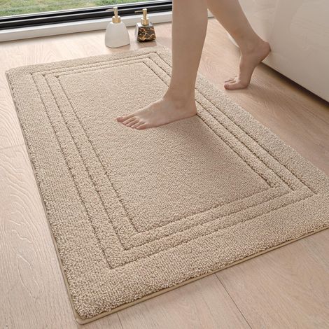 1 Tapis De Bain 60x110 Cm Microfibre Absorbante Antiderapant TPR Pour Douche