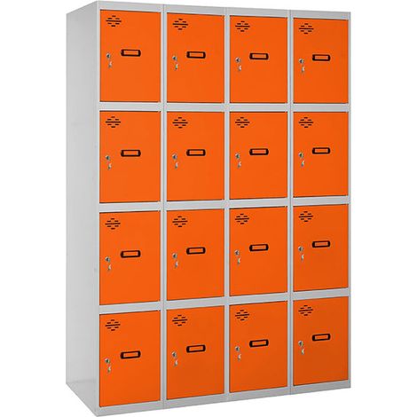 Simonrack Außenlagerungsschrank aus Metall grau und orange