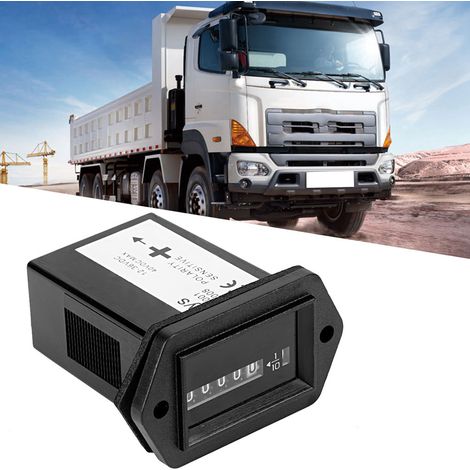 Compteur horaire moteur DC12-36V pour camion, bateau, voiture ou tracteur (1/5)