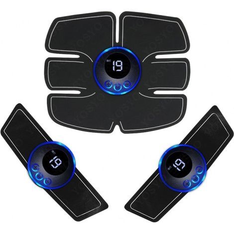 Ceinture abdominale EMS, stimulateur ABS, appareil d'entraînement musculaire par impulsions, pour l'entraînement des bras et des jambes, bureau, maison, salle de sport, fitness, rechargeable par USB, (1/5)