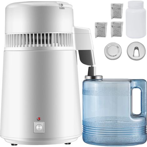 Distillateur d'eau, acier inoxydable 304, capacité de 4 L, vitesse de distillation de 1,3 L/H, puissance de 750 W, certifié CE et FDA (1/5)