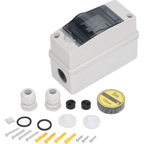 Disjoncteur 2P 16A IP65 étanche PV interrupteur de déconnexion solaire avec boîte de distribution DC 12-400V AC 90-400V (1/5)