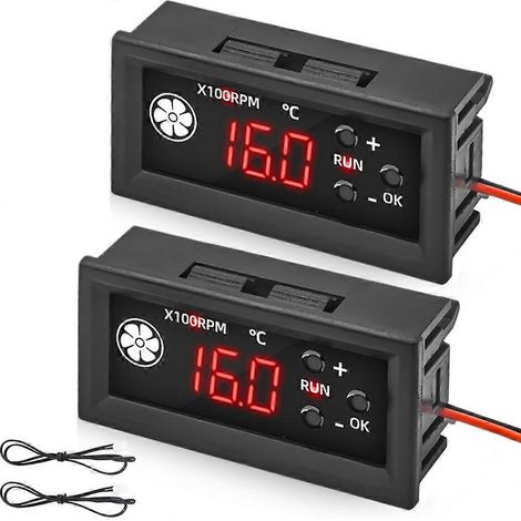2er-Pack 12V DC 4-Draht-Lüfterdrehzahlregler, 4-Pin-PWM-Controller, kompatibel mit 3A-Lüftern, 25 kHz PWM (1/5)