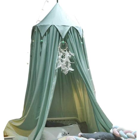 Baldachin Bébé - Moustiquaire En Coton Pour Lit D'enfant - Décoration Chambre Princesse - Diamètre 65cm Hauteur 270cm (1/5)