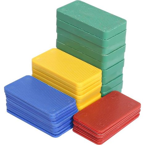40Pièces Cales de en Plastique Cale Fenetre 60 x 40mm Cale Parquet entretoise plastique cales lambourdes jusqu'à 2 t de charge pour Portes et fenêtres(épaisseur : 1.5 10mm) (1/5)