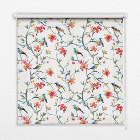 Tenda a Rullo Interna per Finestra - Tenda Filtrante Luce - Tenda Privacy - Tenda Decorativa Rettangolare - Rullo per Interni - (140 cm x 140 cm) - Uccello su un ramo