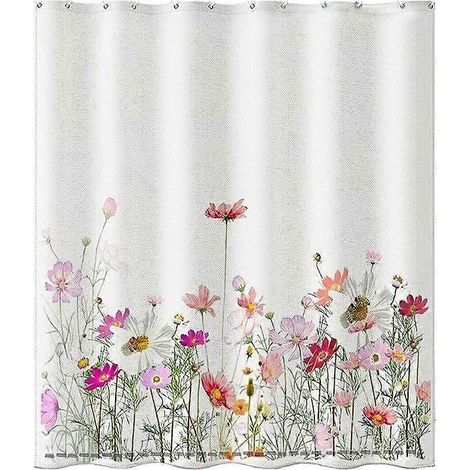 Rideau De Douche - Eucalyptus - 183 x 183 Cm - Polyester Imperméable - Pour Salle De Bain Et Caravane - 1 Pièce (1/5)