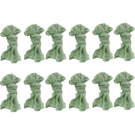 Lot de 5 serviettes en taffetas beige froissé accordéon - Brillant métallisé impeccable - Parfaites pour les cérémonies de mariage, les anniversaires, les fêtes, les événements, les banquets et les ré (1/5)