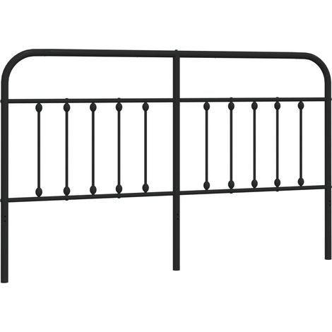 Cabecero de metal negro 160 cm vidaXL (1/5)