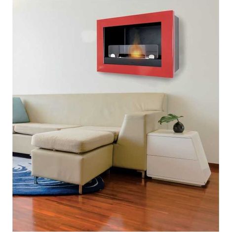Chéminée bio-éthanol TREVISO 2.5 kw en plusieurs couleurs - Rouge (1/4)