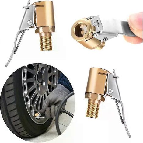 Pompe à air portable pour pneus de voiture, embout de gonflage, adaptateur de valve en laiton 8 mm-AquaForge (1/5)