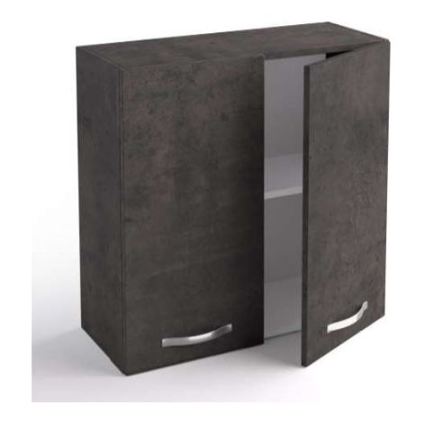 Suspendue cuisine 80x33x72 cm en bois lave avec deux portes - Massa (1/3)