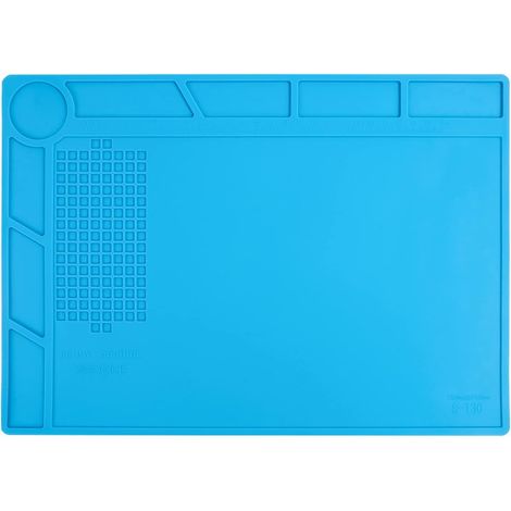 Tapete de soldadura de silicona, tapete de trabajo magnético resistente al calor, tapete de reparación de 35x25 cm, tapete de soldadura antiestático, para usuarios zurdos (1/5)